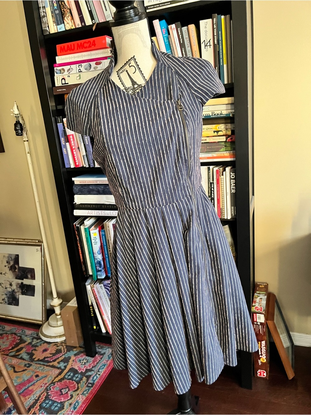 Bodybag by Jude Striped Navy Fit-and-Flare Dress